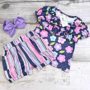Lori Floral girls shorts set by Pete and Lucy